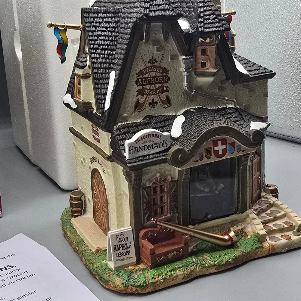 Lemax Village Alphorn Maker Caddington Village 35576 Christmas House 2013